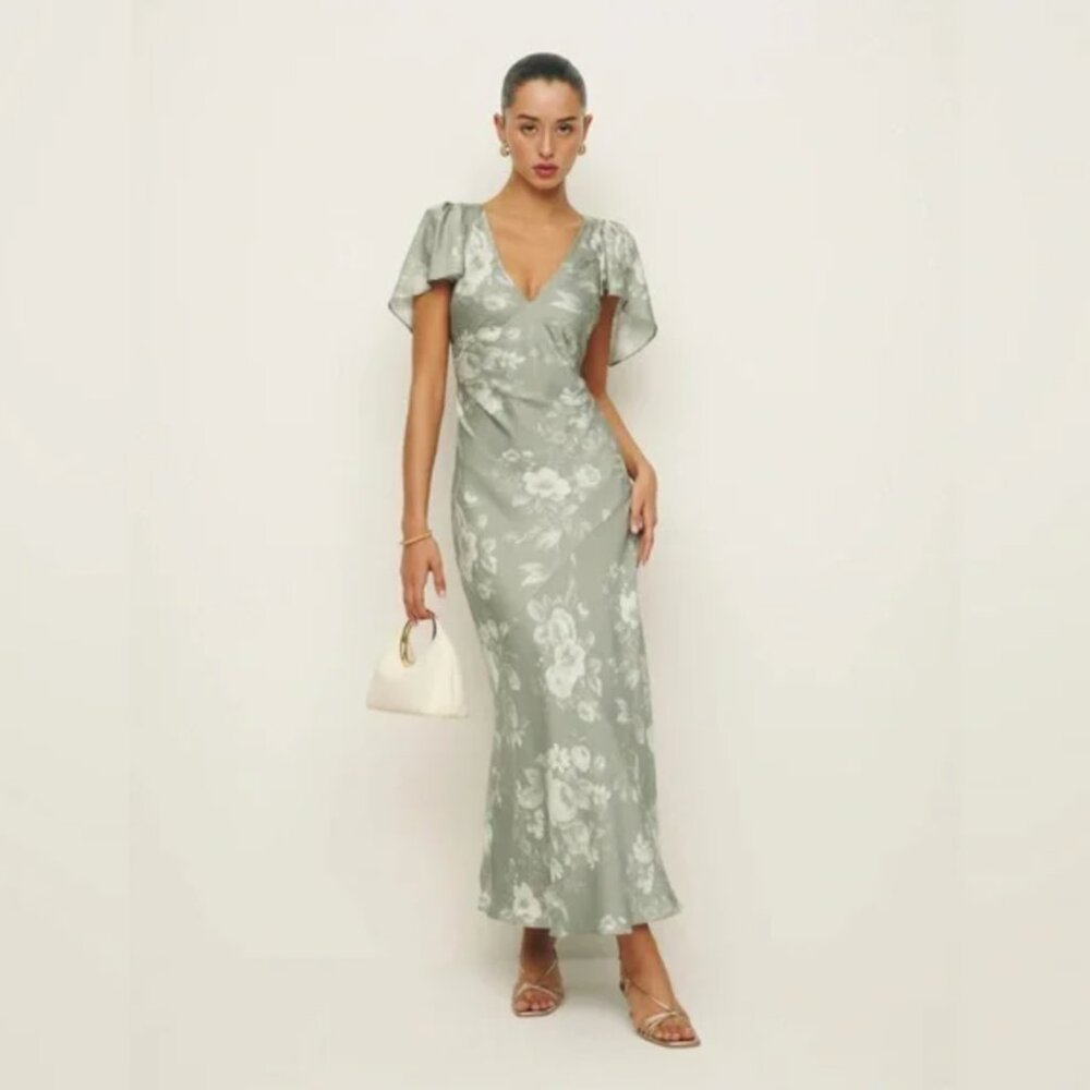 Reformation Vida Satin Maxi Dress NWT Size 2